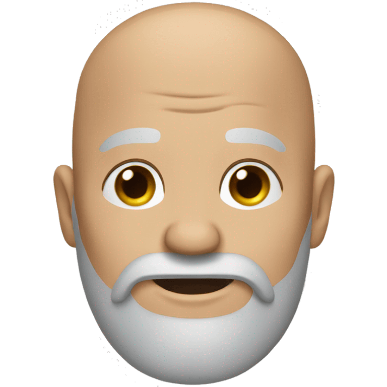 bald head, long grey beard emoji