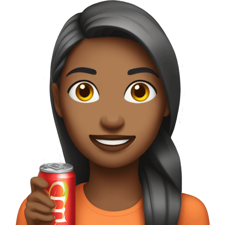 woman with energy drink emoji