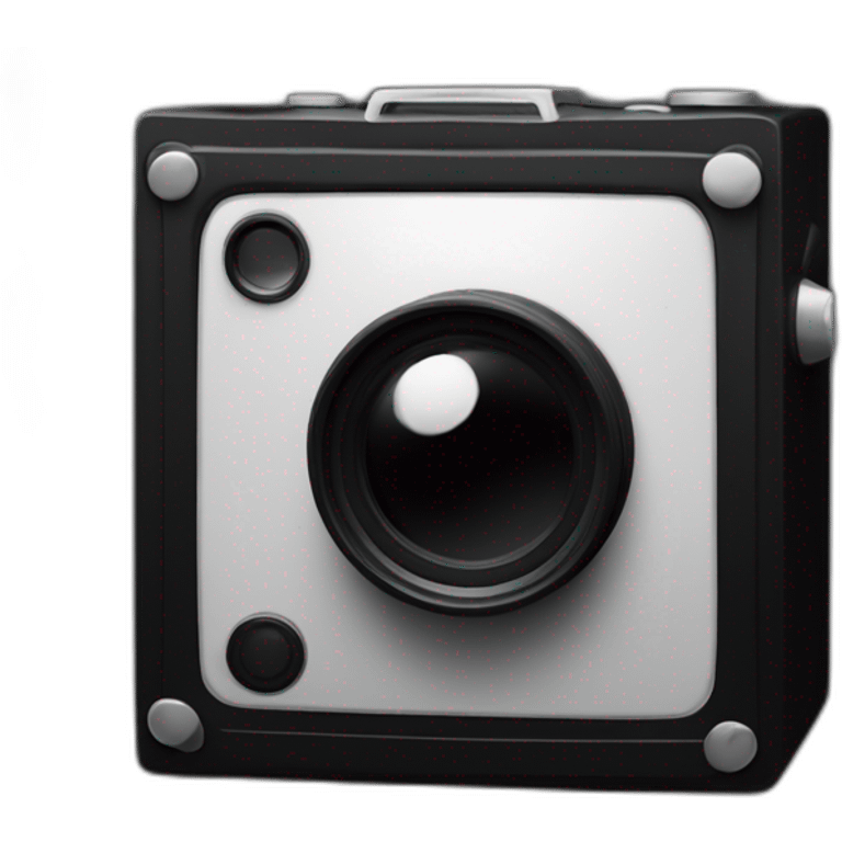 camera noir dans un cube emoji