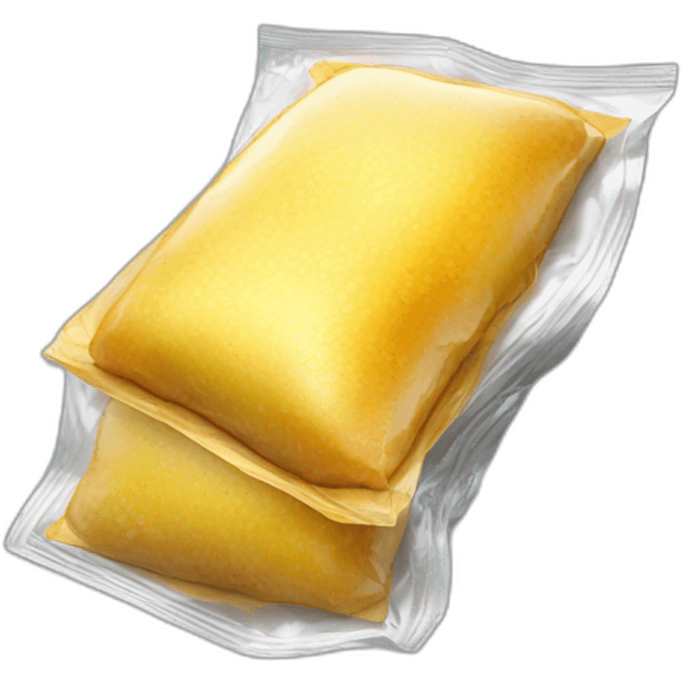 food packed in airtight foil, side angle emoji