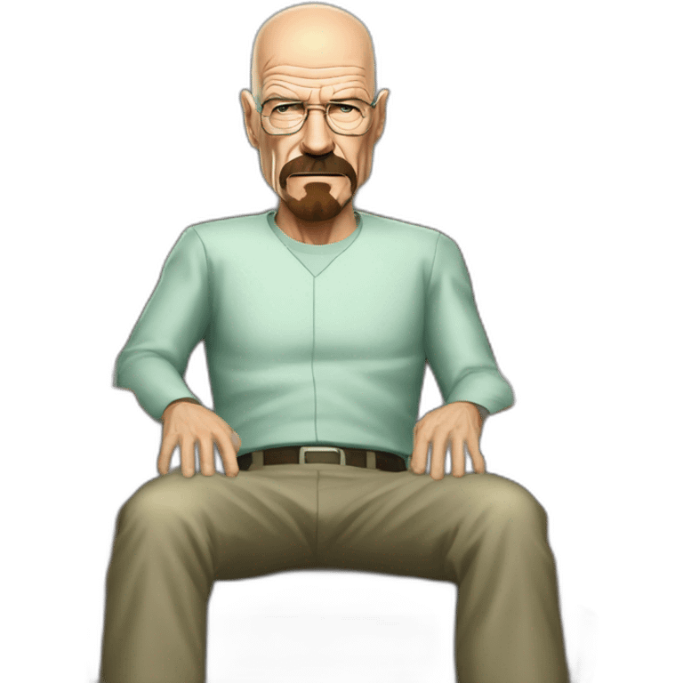 walter white becoming a chair emoji