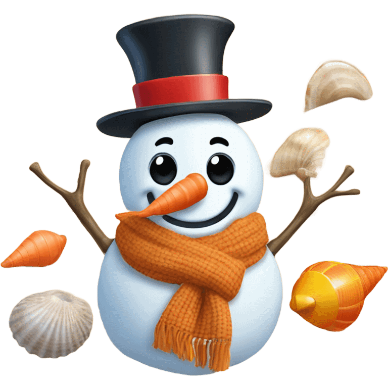 Snowman on the beach emoji