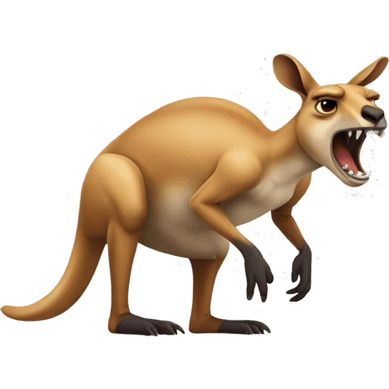 Kangaroo angry American football emoji