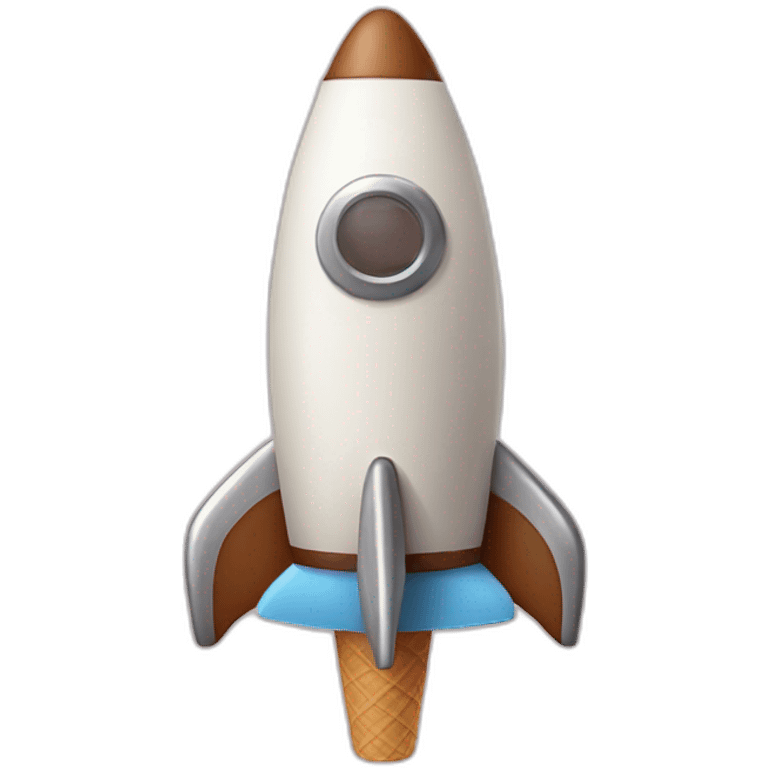 ice cream cone rocket ship emoji