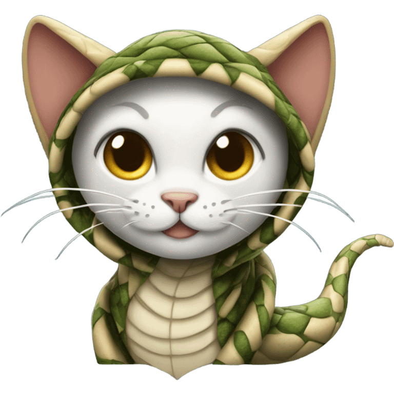 cat in a snake costume emoji