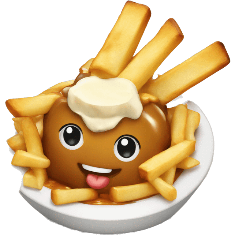 Poutine qui mange une poutine  emoji