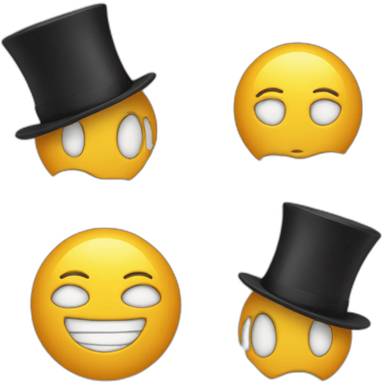 Bottom with a top hat emoji