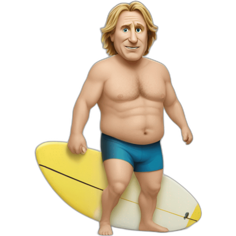 Depardieu fait du surf emoji