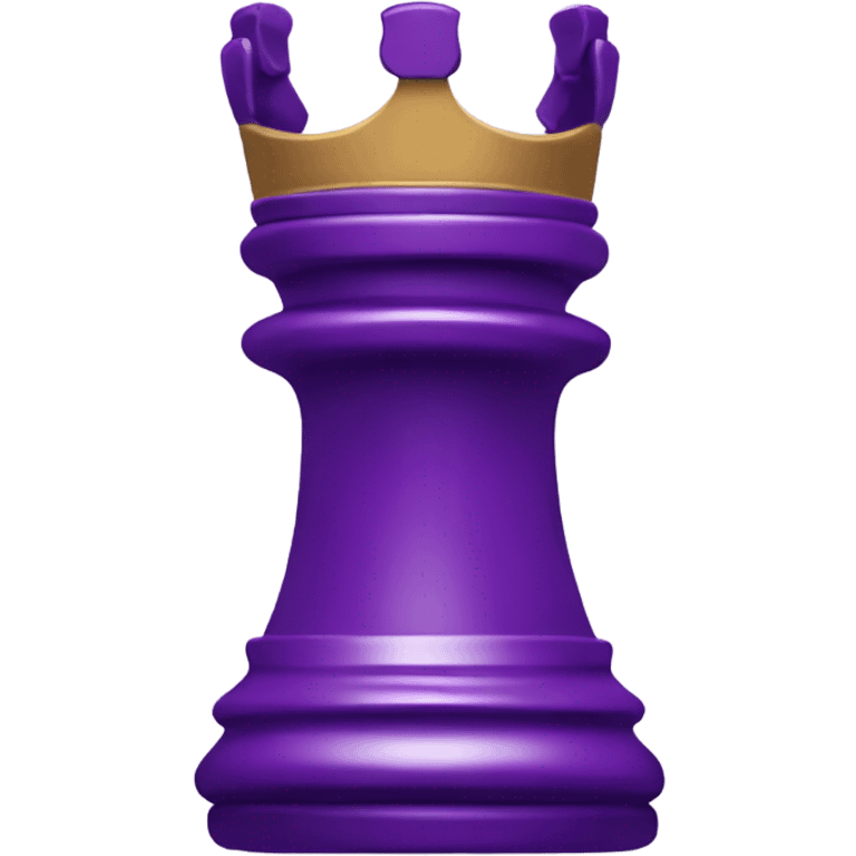 Queens chess piece split down the middle two tone purple emoji