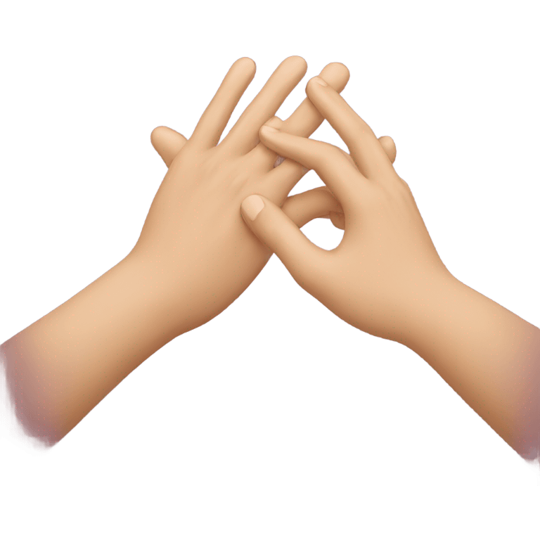 Two hands about to touch  emoji