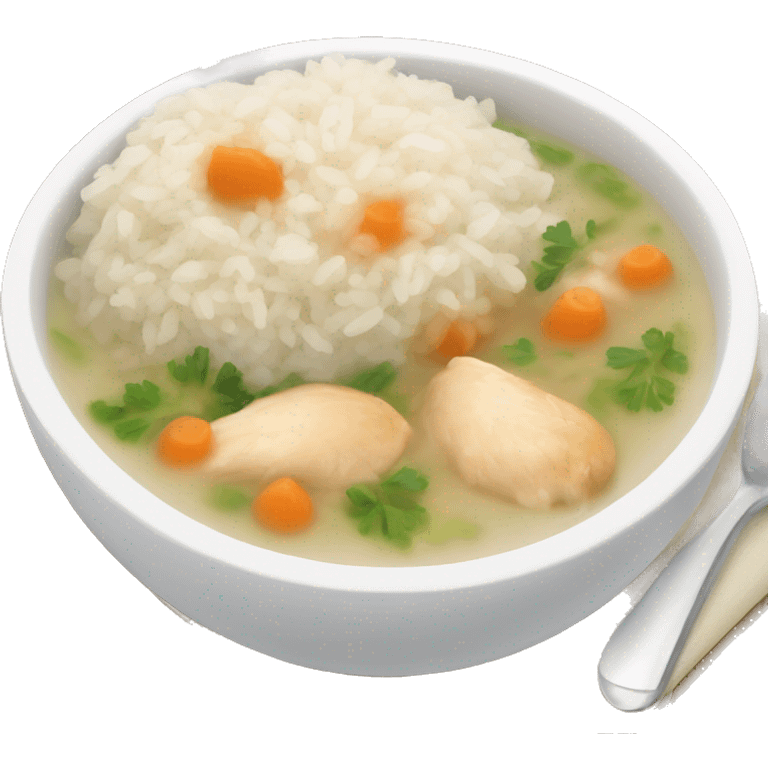 chicken and rice soup emoji