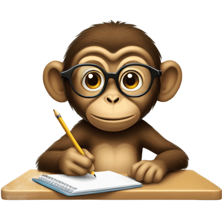 Monkey in school emoji