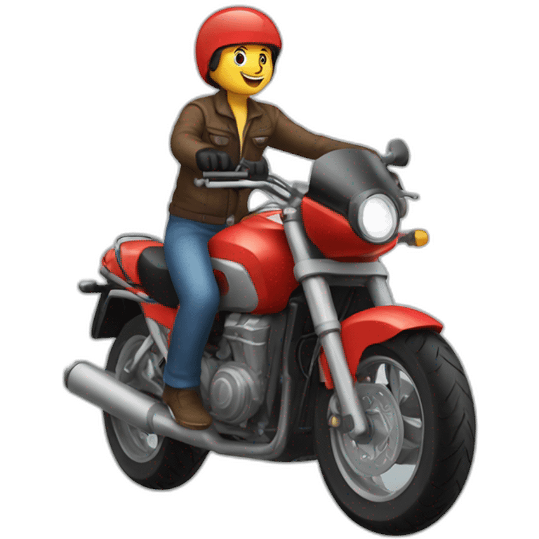 chat sur moto emoji