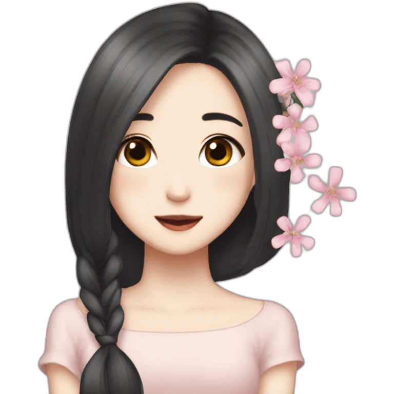 Jisoo-Kim-flower-clip  emoji