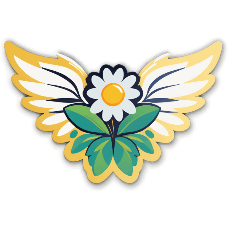 Flower with wings emoji