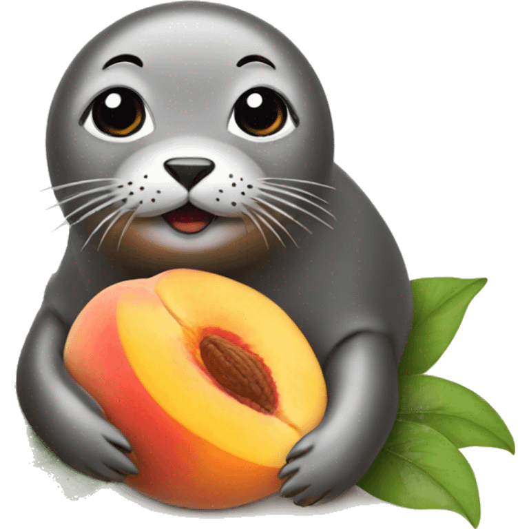 seal with peaches emoji