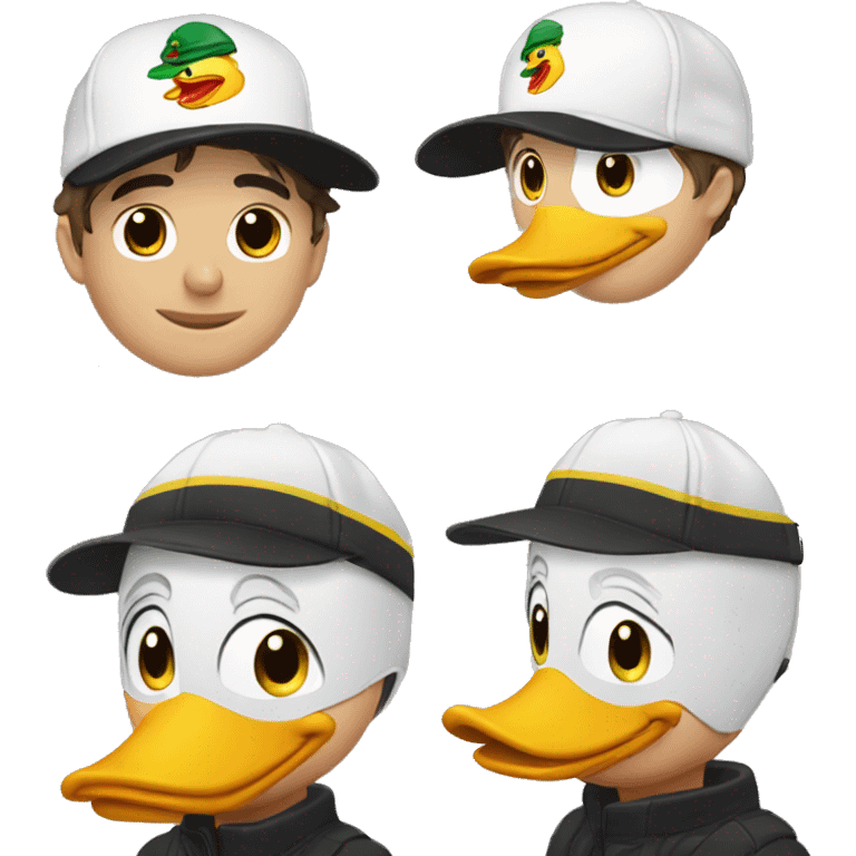 Charles Leclerc in a duck hat emoji