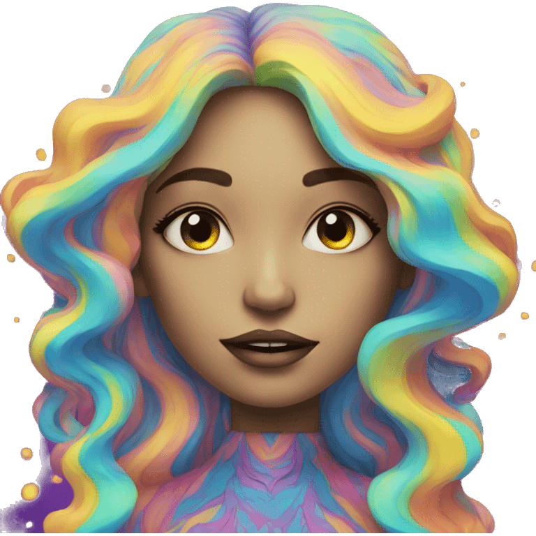 Psychedelic girl emoji