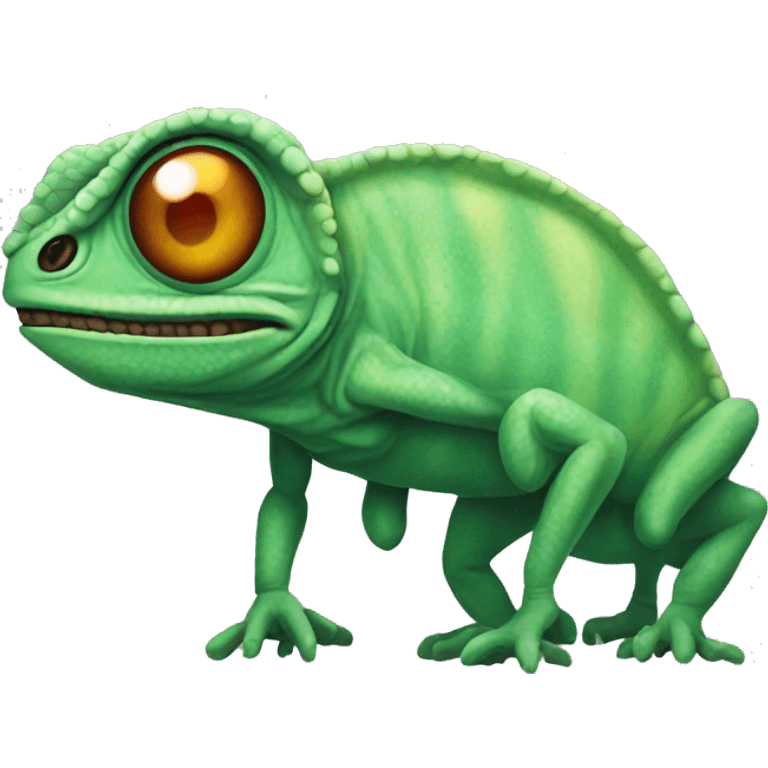 alien chameleon  emoji