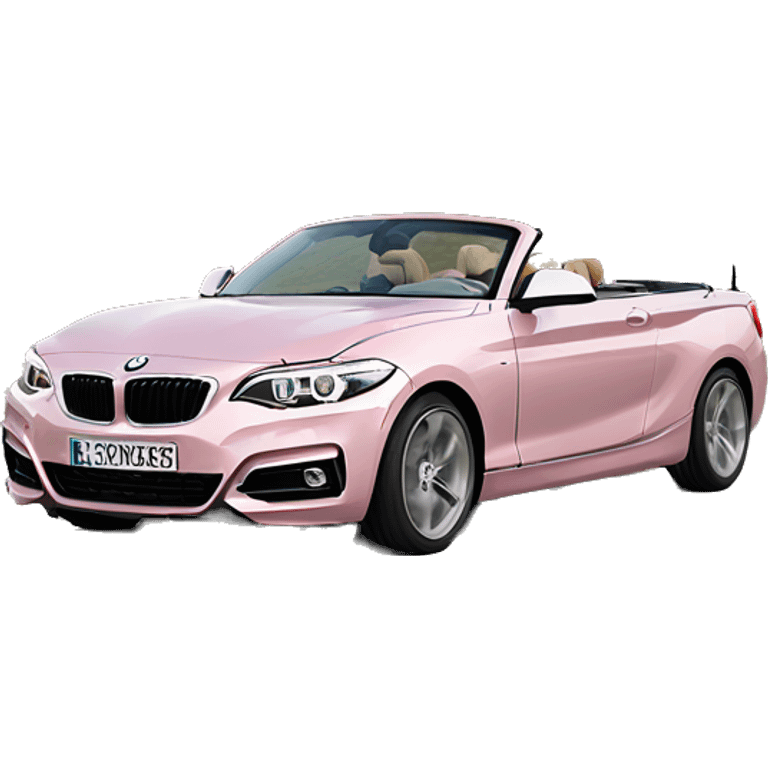 BMW2 series convertible pastel pink emoji