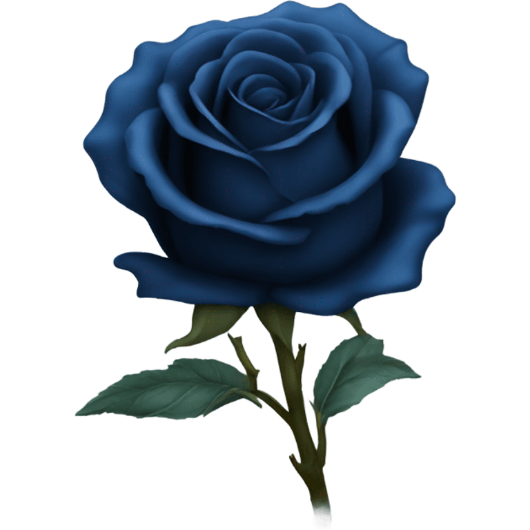 black and blue rose emoji