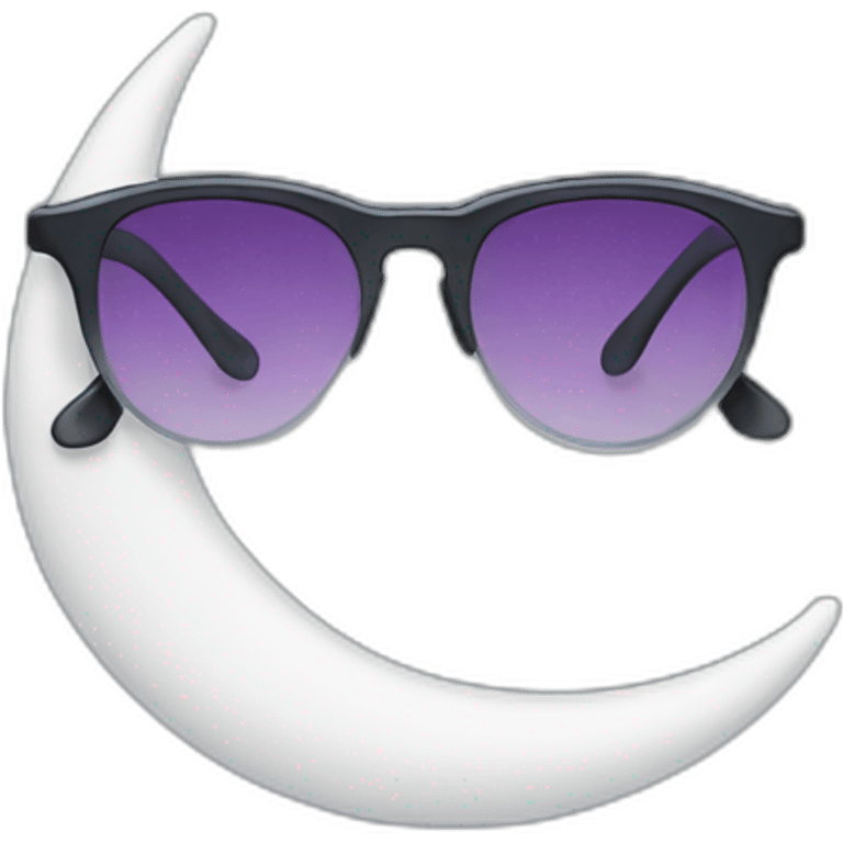 crescent notification wearing glasses emoji