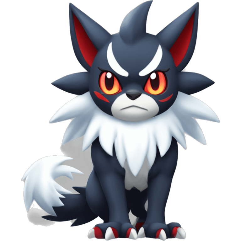 Edgy Cool Kawaii Litten-Absol-Zoroark-Pokémon Full Body emoji