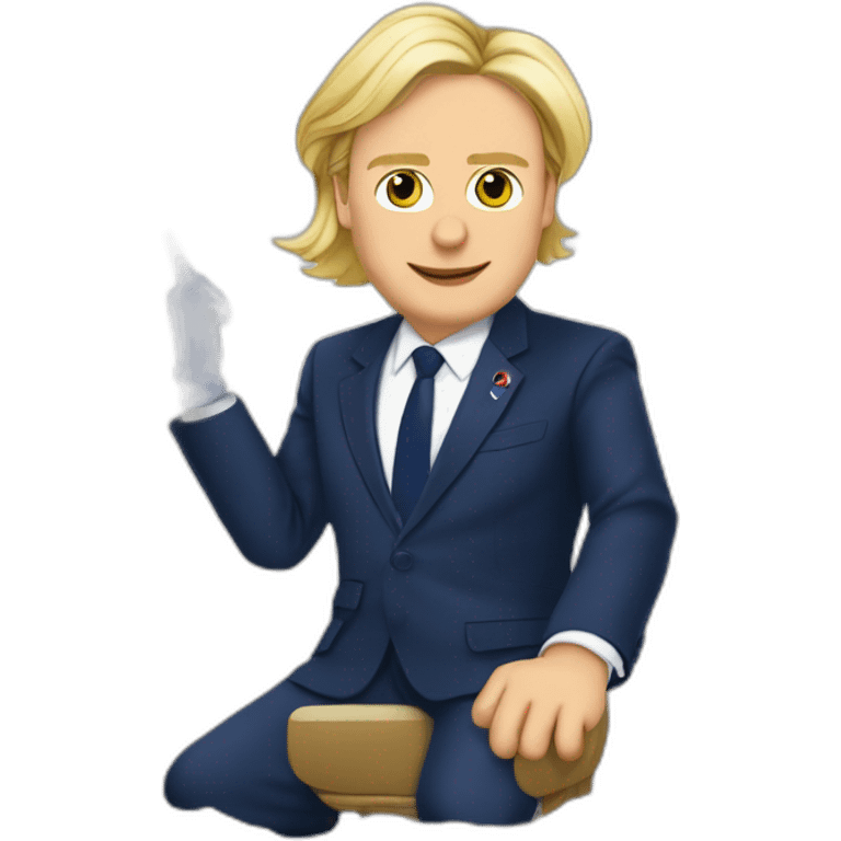 Emanuel Macron sur marine le pen emoji