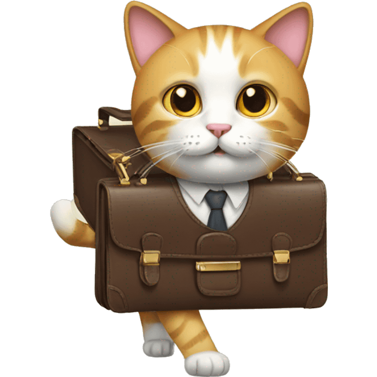 Cat with a briefcase  emoji