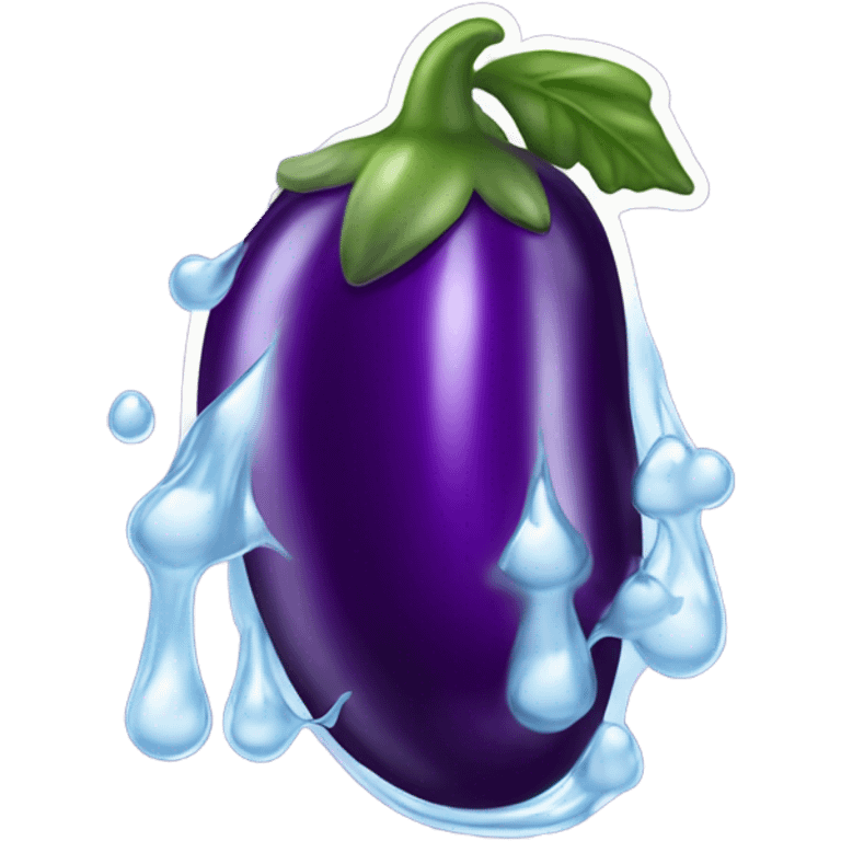 Aubergine sous la douche emoji