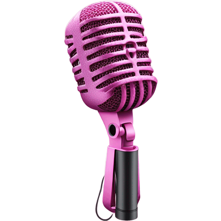 Pink microphone  emoji