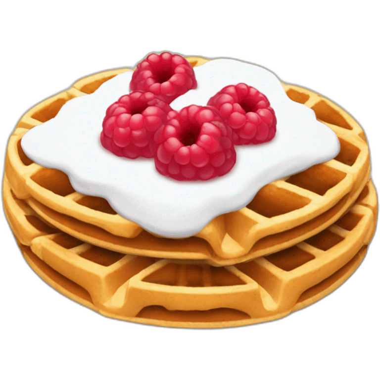 raspberry waffles emoji