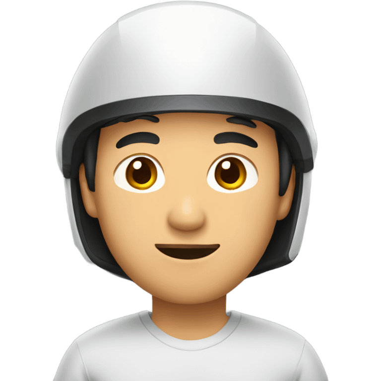 Asian guy wearing a helmet emoji