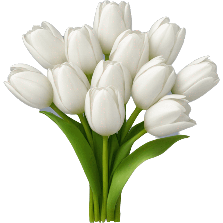 white tulip bouquet  emoji