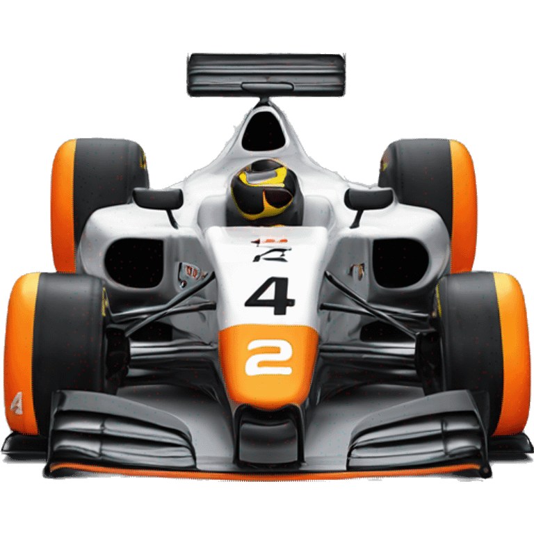 2024 miami livery mclaren formula 1 car with number 4 emoji