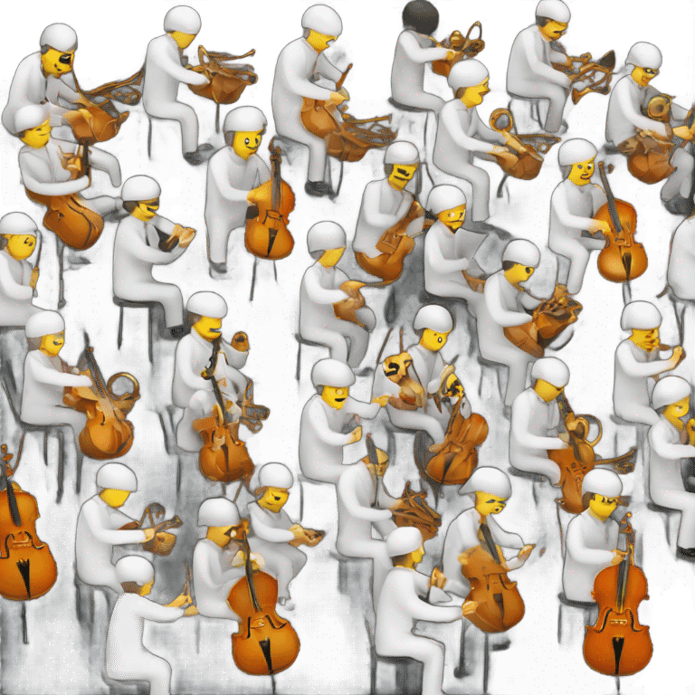 Orchestra in a crescent  emoji