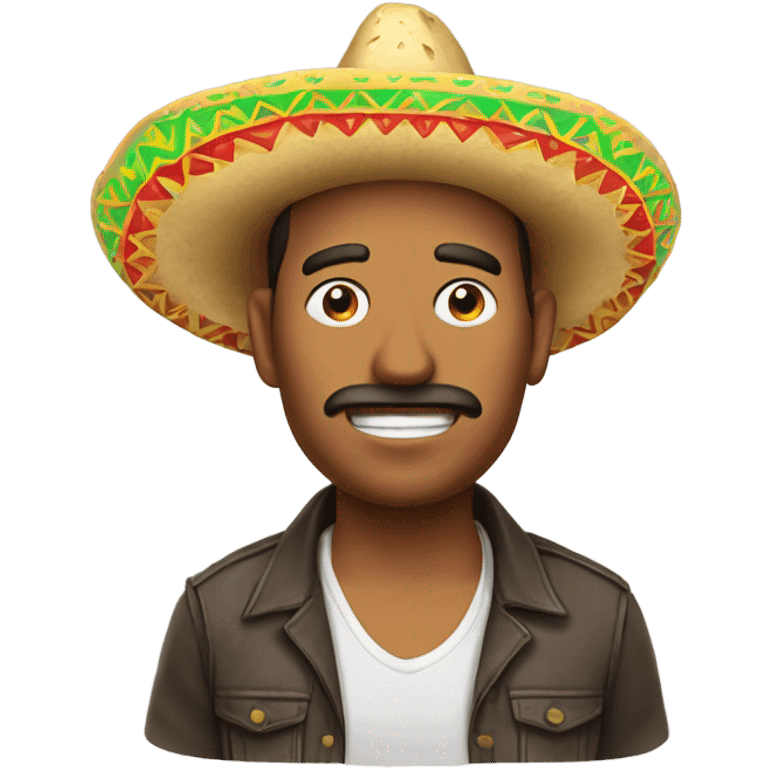 Taco man with a Sombrero￼ on his head emoji