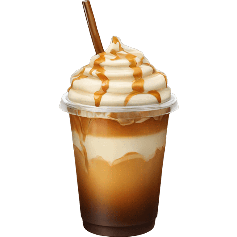 Iced coffee caramel emoji