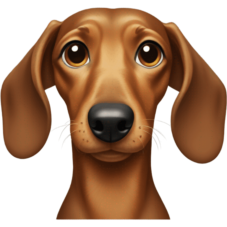 realistic emoji of light brown dachshund emoji