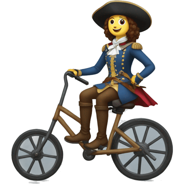 generic female musketeer riding a unicycle  emoji