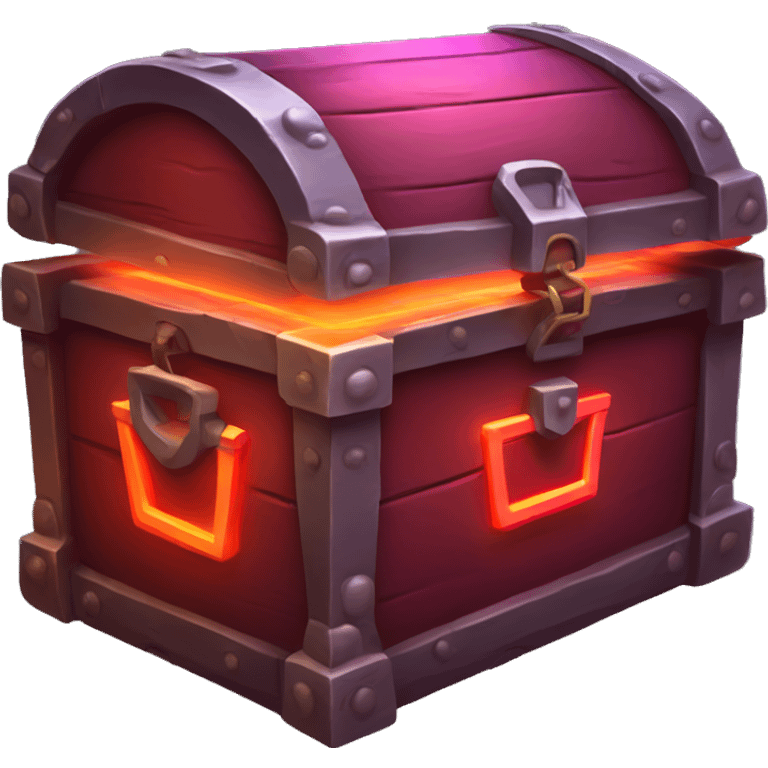 treasure chest red glowing neon emoji