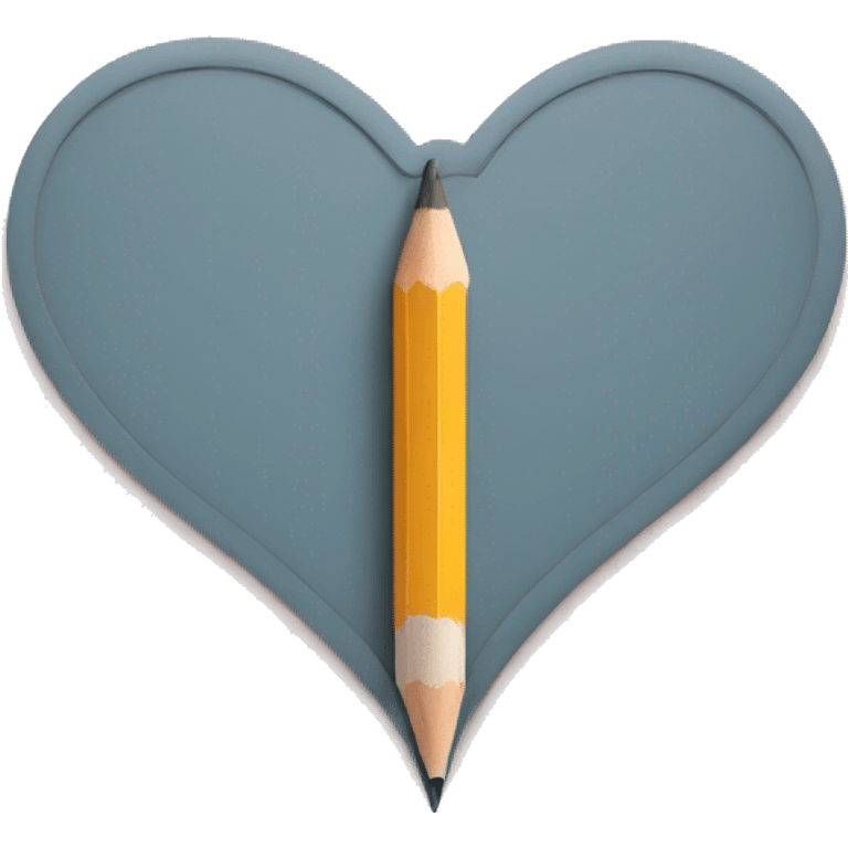 pencil outline of a heart  emoji