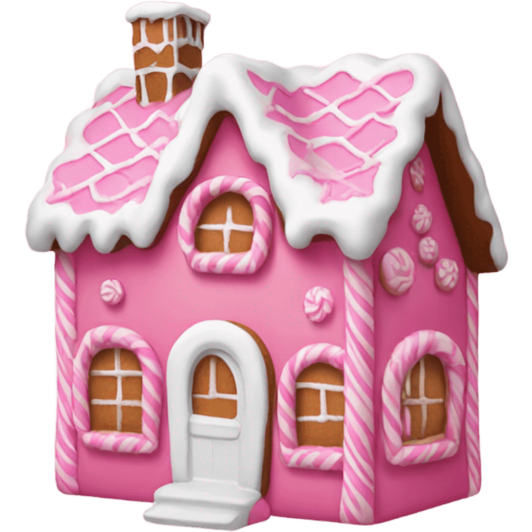 Pink Gingerbread house emoji