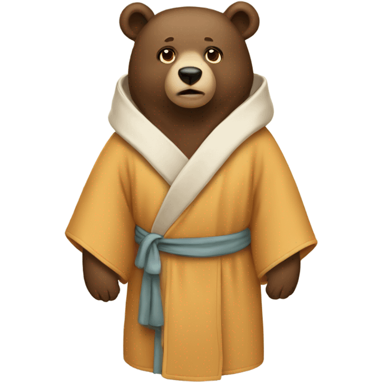 bear wearing a robe emoji