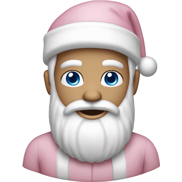 Light Pink Santa Claus with Caucasian skin and blue eyes emoji