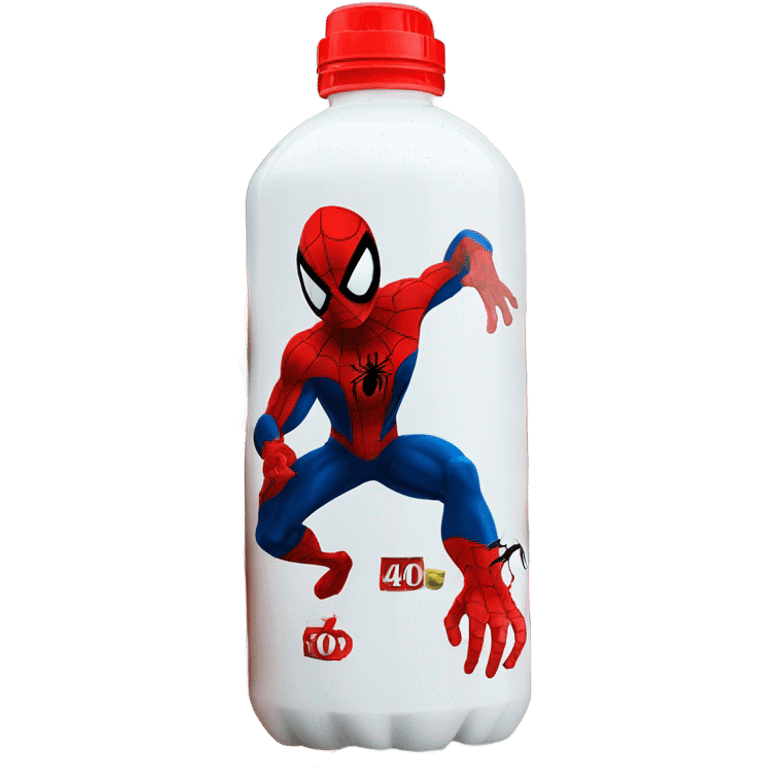 Spiderman with a 40oz emoji