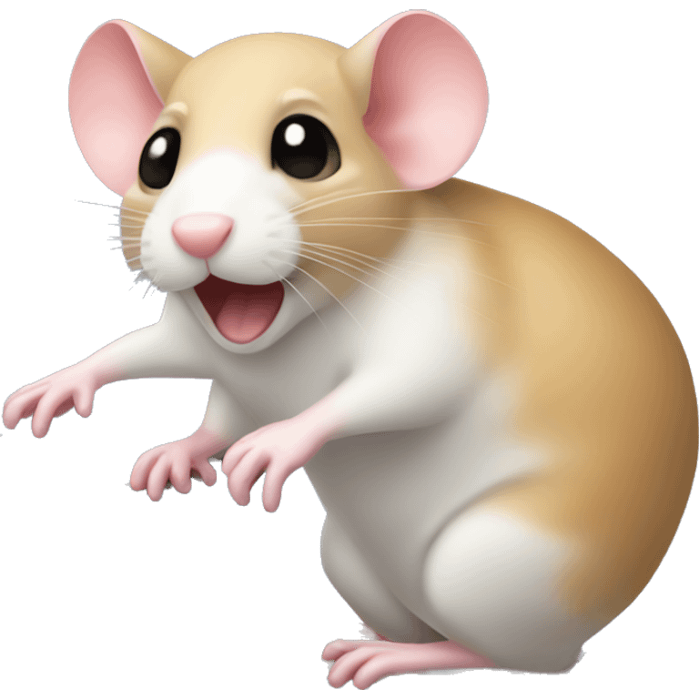 lab mouse on a hamster wheel emoji