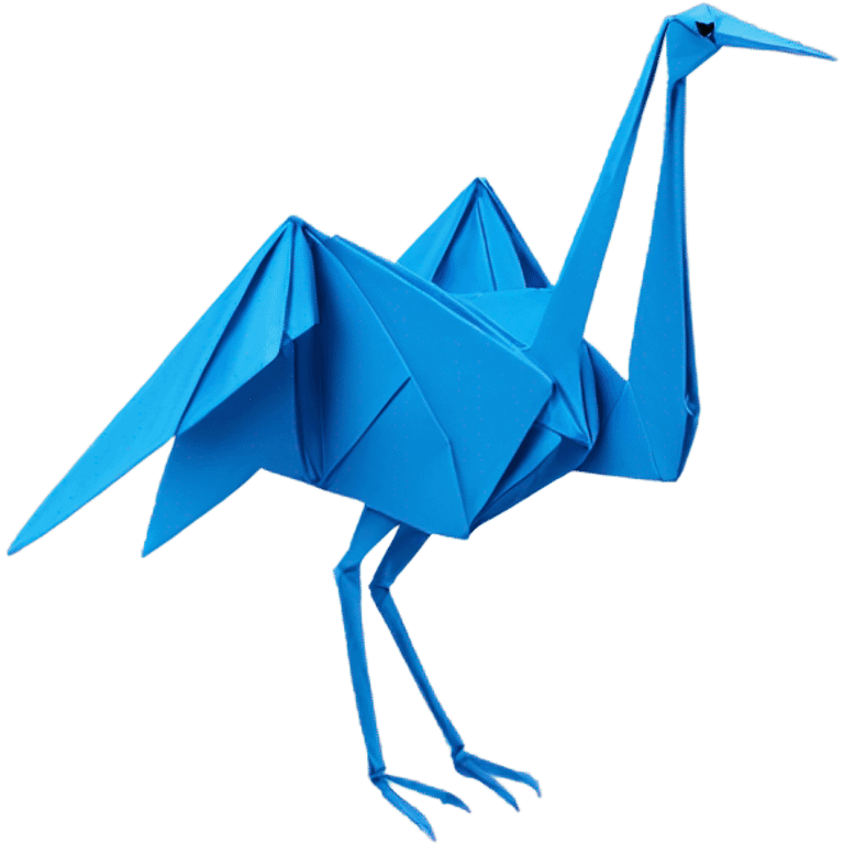 blue origami crane emoji