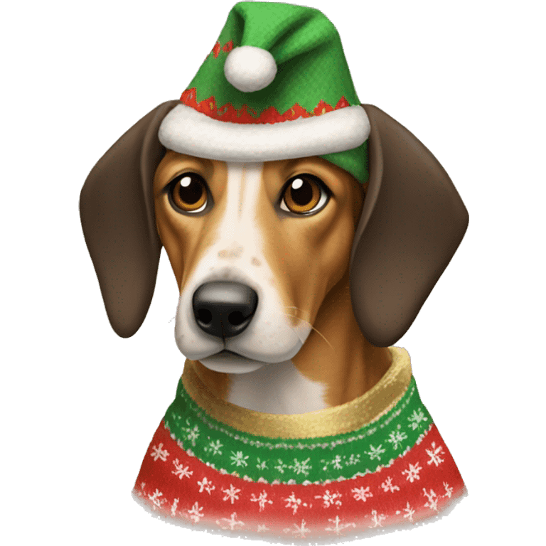 Pharao hound wearing christmas Sweater  emoji