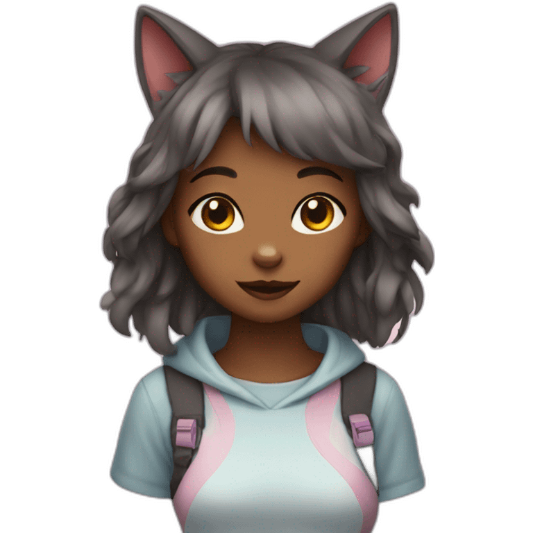 Cat girl emoji